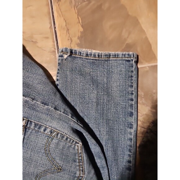 Woman's Vtg 10L 32x32 Levis 505 Acid  Wash Straight Leg 90s 5 Pkt Denim Jeans - Picture 6 of 7